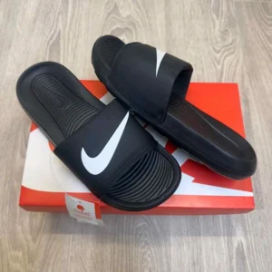 Stylish Nike Victori Flip Flops Black White For Men (WS401) - stayhit.in