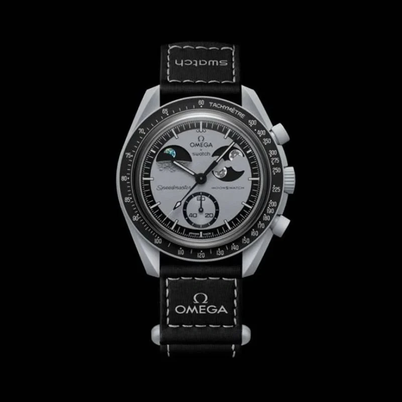 Stylish Omega Swatch Watch Mission To Earthphase For Men (SOS536) - stayhit.in