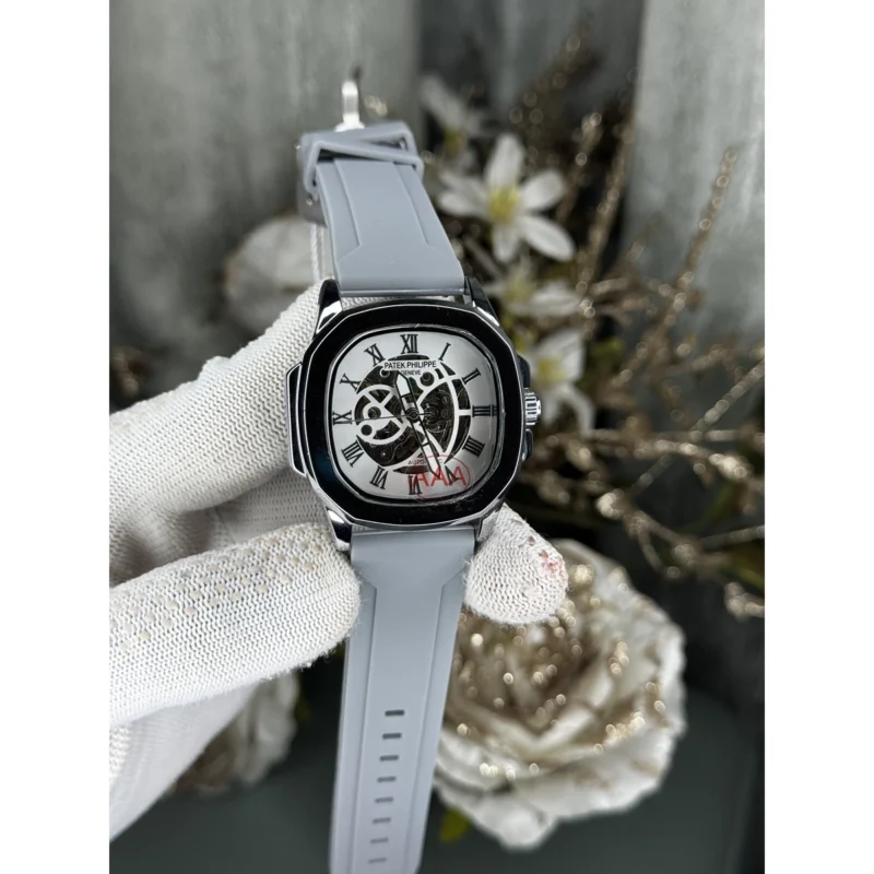 Stylish Patek Philippe Automatic Watch Silver Grey For Men (JH496) - stayhit.in