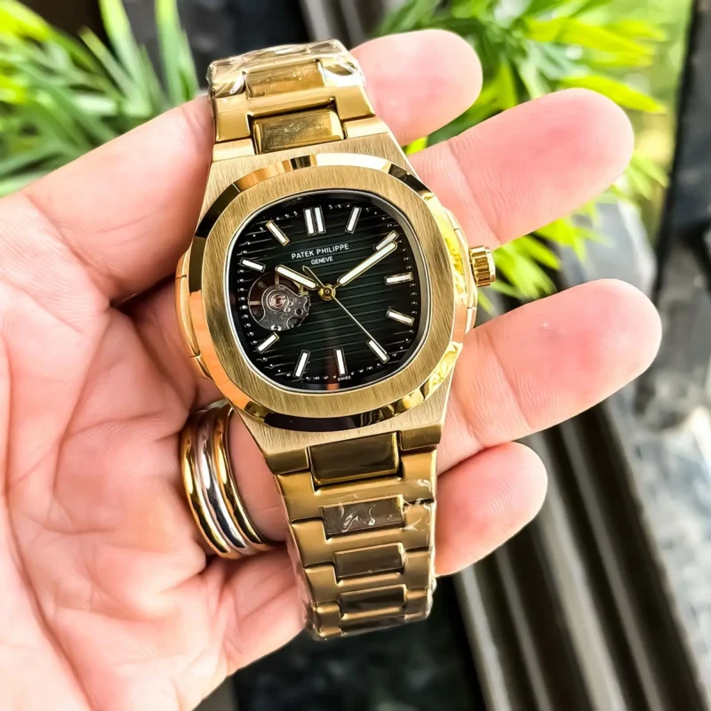 Stylish Patek Philippe Watch Gold Green For Men (JH483) - stayhit.in