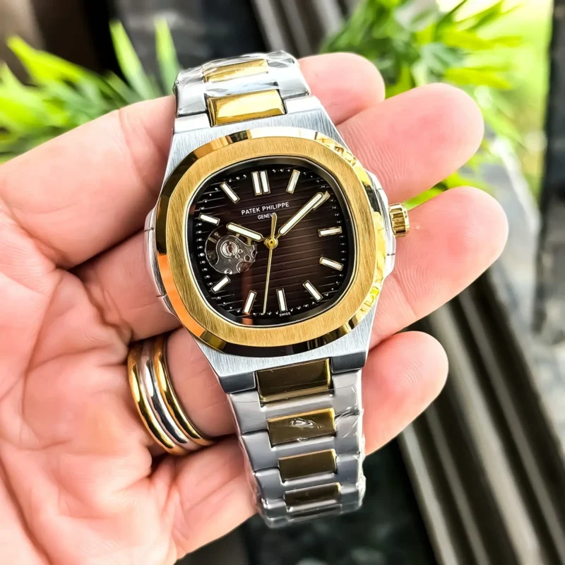 Stylish Patek Philippe Watch Gold TT Brown For Men (JH484) - stayhit.in