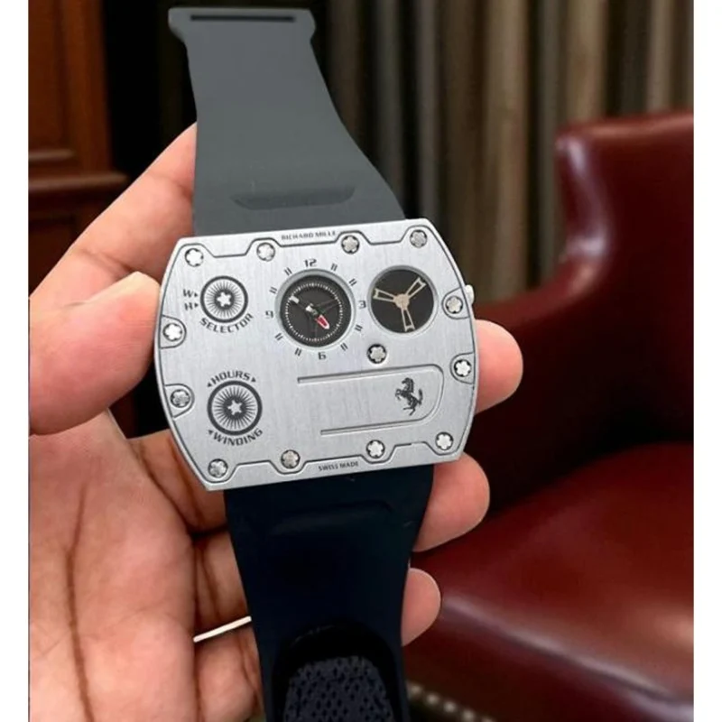 Stylish Richard Mille Rm Titanium Watch Silver For Men (BOT3097) - stayhit.in