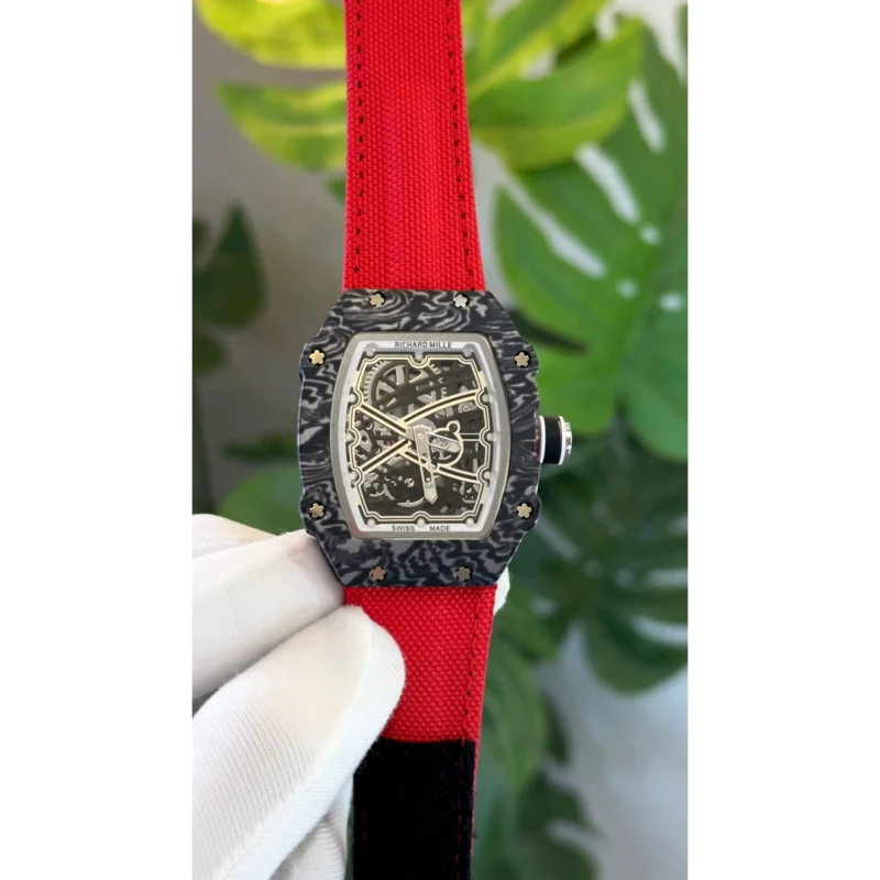 Stylish Richard Mille Rm67-02 Watch Red Strap For Men (JH553) - stayhit.in