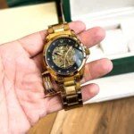 Stylish Rolex Auto Watch Gold Black For Men (JH559) - stayhit.in