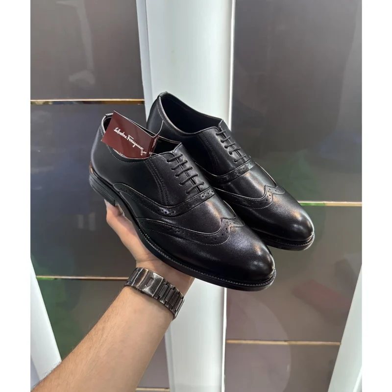 Stylish Salvatore Ferragamo Formal Shoes Leather Black For Men (JH670) - stayhit.in