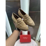 Stylish Salvatore Ferragamo Loafer Shoes Wooden Beige For Men (JH663) - stayhit.in