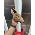 Stylish Salvatore Ferragamo Loafer Shoes Wooden Beige For Men (JH663) - stayhit.in