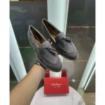 Stylish Salvatore Ferragamo Loafer Shoes Wooden Leather For Men (JH666) - stayhit.in