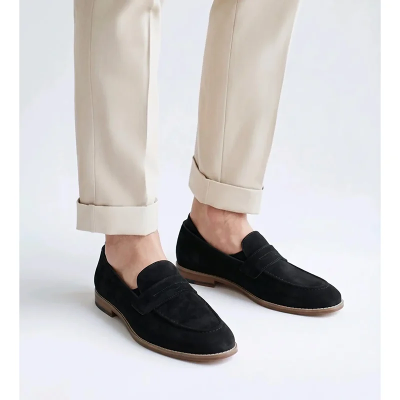 Stylish Salvatore Ferragamo Loafer Shoes Wooden Sole Black For Men (JH664) - stayhit.in