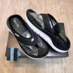Stylish Skechers Go Recover Simplex Slides Black White For Men (WS412) - stayhit.in