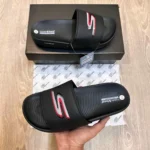 Stylish Skechers Hyper Burst Soft Flip Flops Black For Men (WS417) - stayhit.in