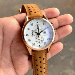 Stylish Tag Heuer Carrera Watch Calibre 16 Chronograph Brown For Men (LAB720) - stayhit.in