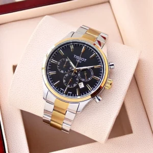 Stylish Tissot 1853 Watch Two Tone Gold Black For Men (LAB951) - stayhit.in