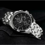 Stylish Tissot Watch Black Silver For Men