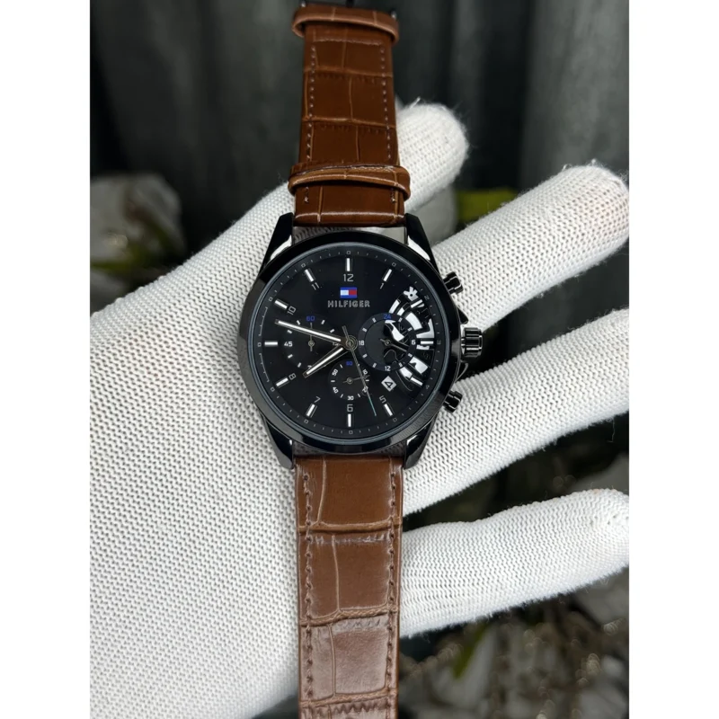 Stylish Tommy Hilfiger Watch Black Brown For Men (JH566) - stayhit.in