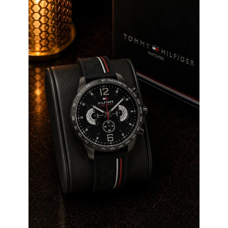 Stylish Tommy Hilfiger Watch Black For Men (LAB779) - stayhit.in