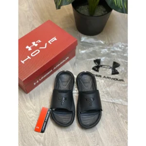 Stylish Under Armour Flip Flops All Black For Men (WS406) - stayhit.in