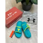 Stylish Under Armour Flip Flops Green Neon For Men