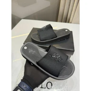 Stylish US Polo Flip Flops Black For Men (HS532) - stayhit.in